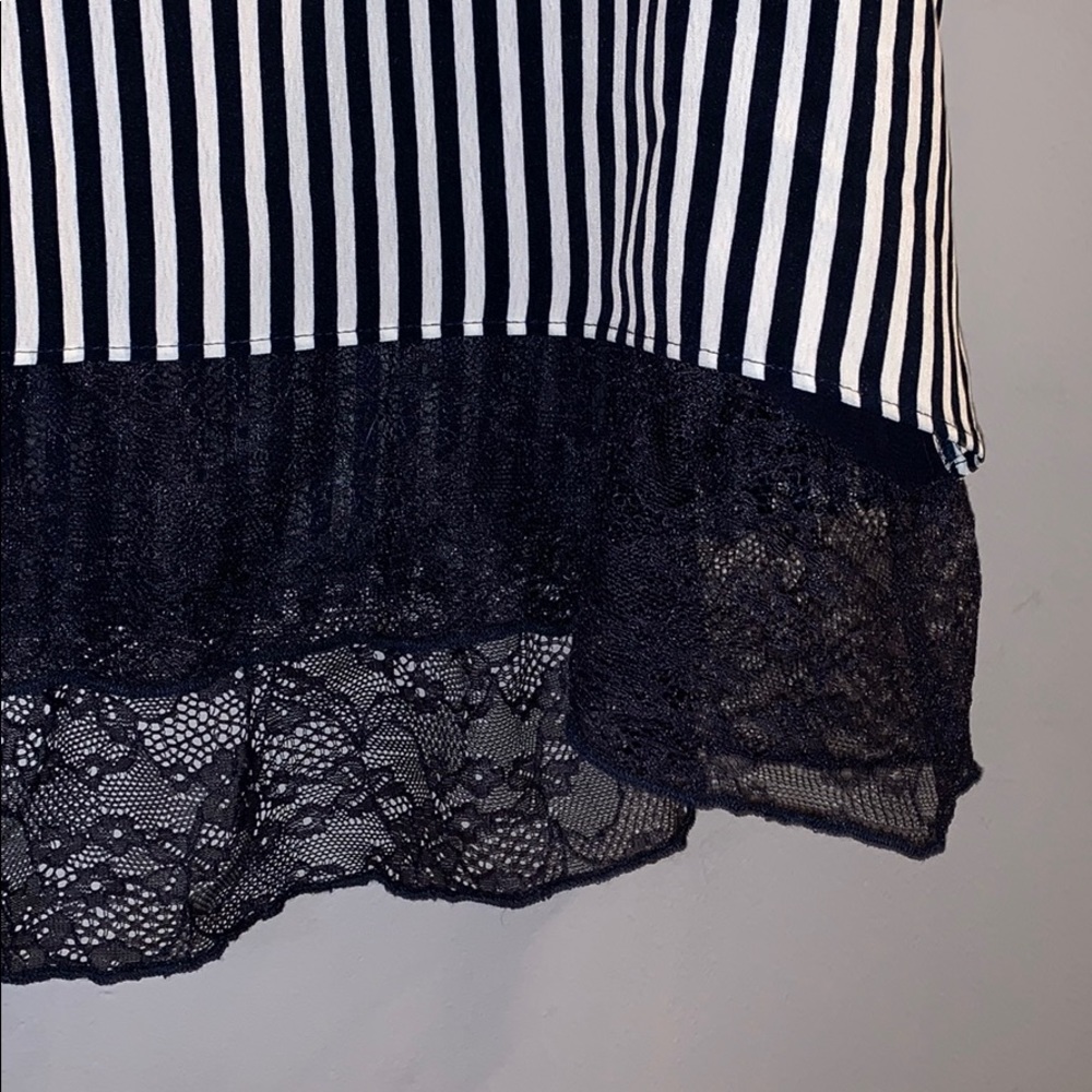 Zara Basic Collection pinstripe lace top - Picture 3 of 3